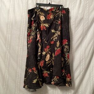 NWOT Antonio Melani black floral skirt.  Size 14